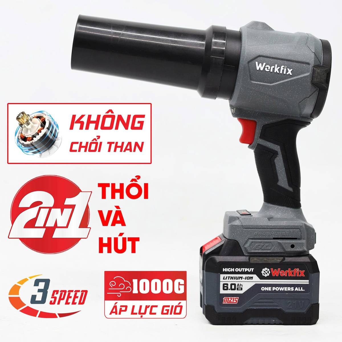 Máy thổi phản lực WF-PL1000G, vừa thổi vừa hút, động cơ từ - image 1
