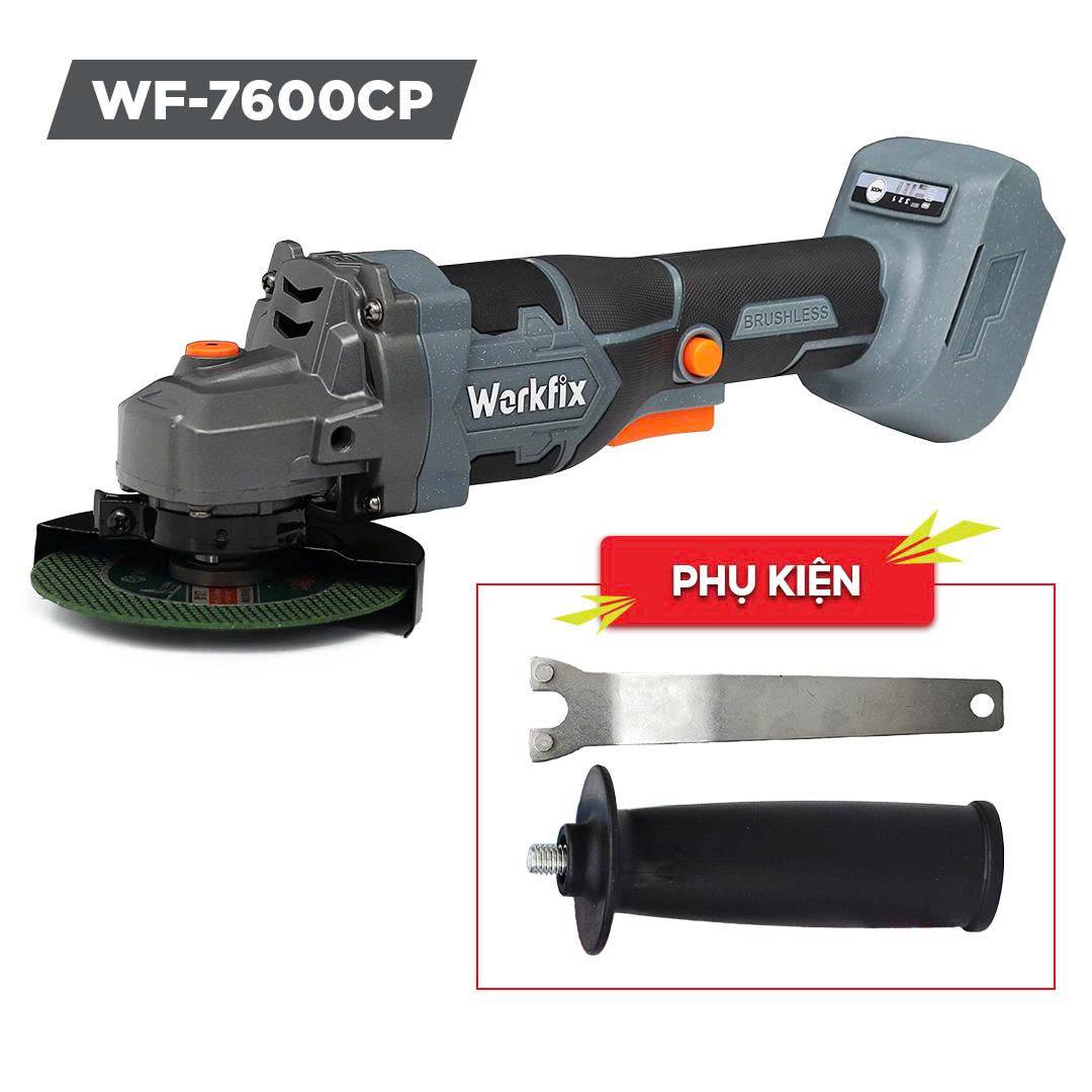 Thân máy mài pin công tắc bóp Workfix WF-AG7600XCP, 100% lõi đồng, cực mạnh mẽ, không giật, an toàn tối đa - image 1