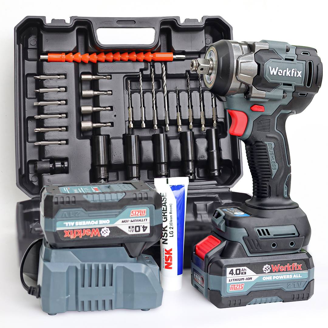 Máy siết bulong Workfix WF-IW470N (470N.m), kèm 26 món phụ kiện - image 1