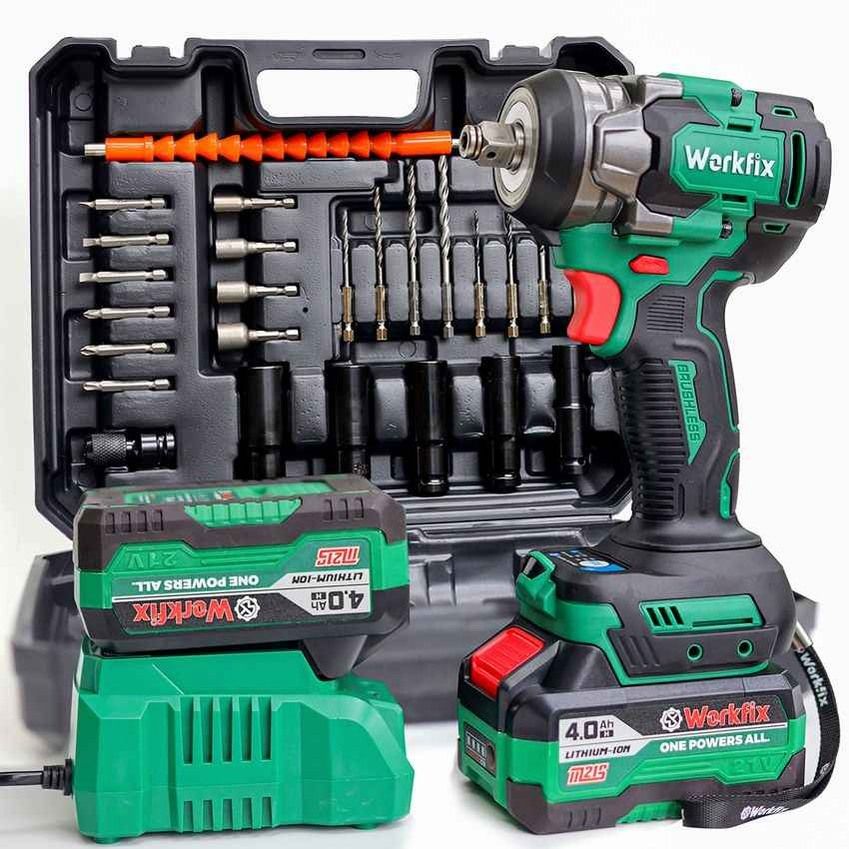 Máy siết bulong pin Workfix WF-IW470N (470N.m) - Đầu giữ 2 trong 1