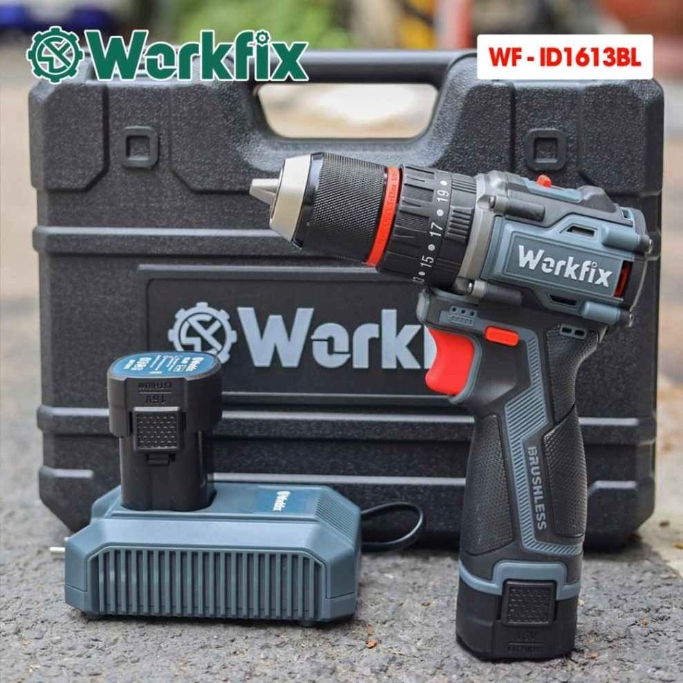 Máy khoan pin 3 chức năng Workfix WF-ID1613BL - Bắt vít, Khoan, Búa