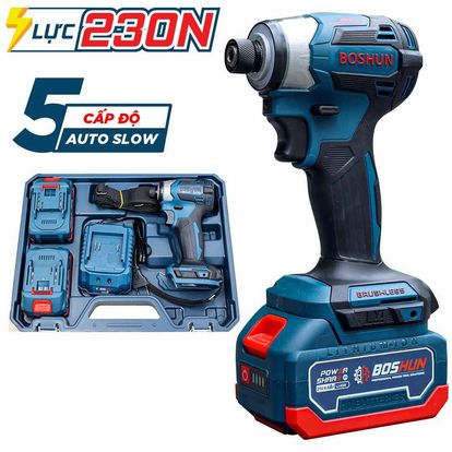 Máy chuyên bắn vít 5 chế độ BS-SD230N, lực siết 230N.m, có vít mồi, Auto-Stop, Auto-slow, chạy Full tải