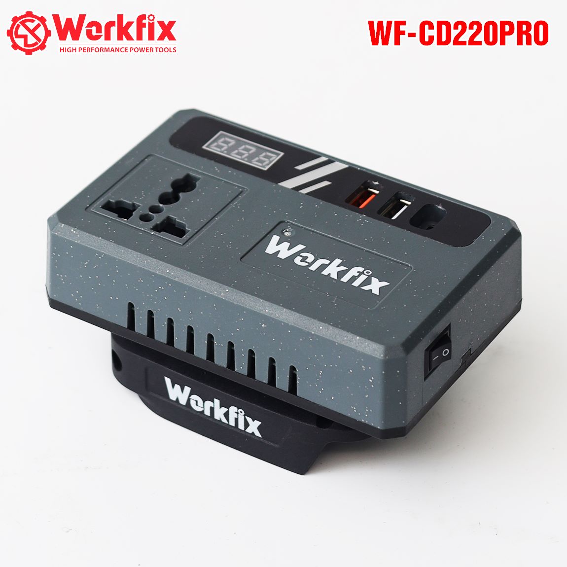 Bộ chuyển đổi nguồn biến tần thông minh Workfix WF-CD220PRO - 12V/21V/24V sang 220V (Sóng Sine mô phỏng) - image 1