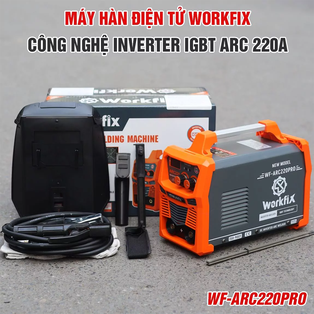 Máy hàn que điện tử Workfix WF-ARC220PRO (Hàn que 1.6 - 4.0mm) - Inverter IGBT - image 1